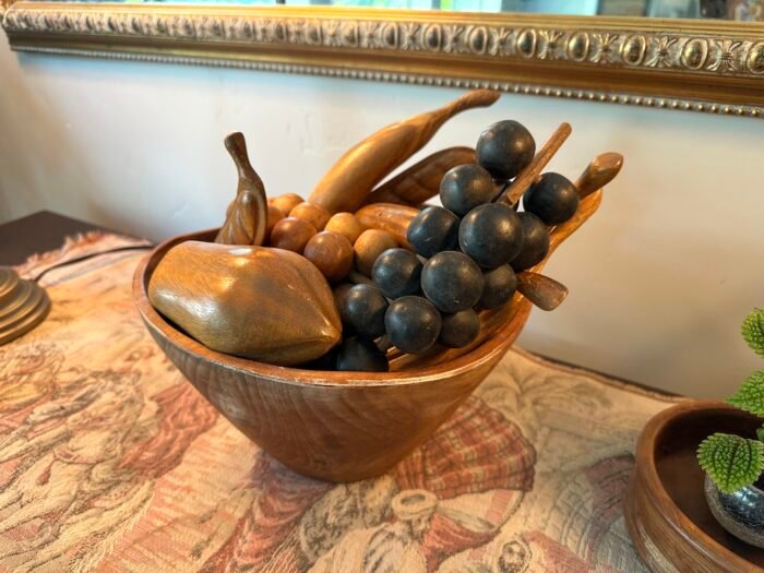 Wooden Bowl with Fruit